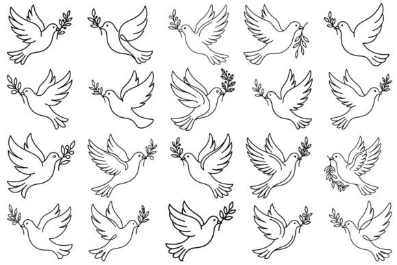 Download Dove with Olive Branch Clipart Bundle - Premium Bundle