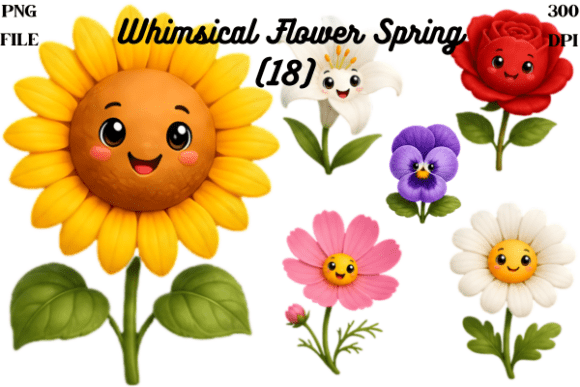 Download .Whimsical Flower Spring Clipart Graphic - Clipart Collection