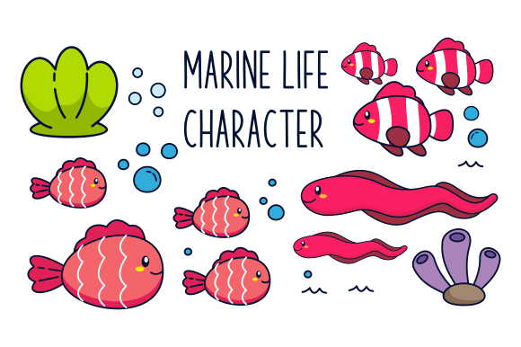 Download Marine Life Vector Cartoon Ocean - Premium Resources